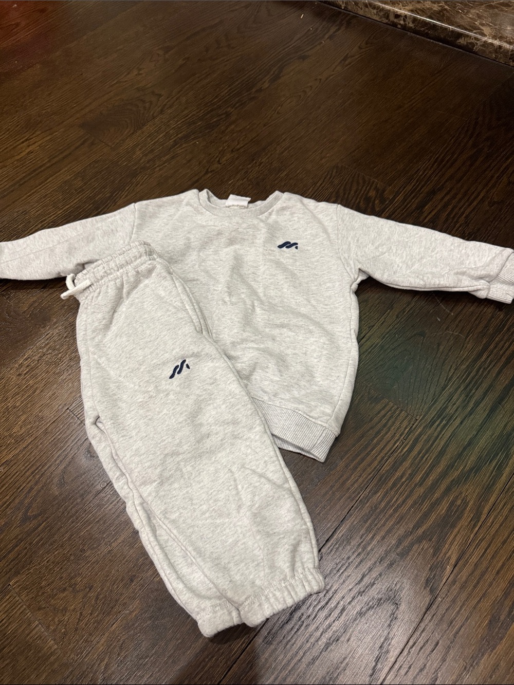 Zara Kids Gray Cozy Sweatshirt and Jogger Set